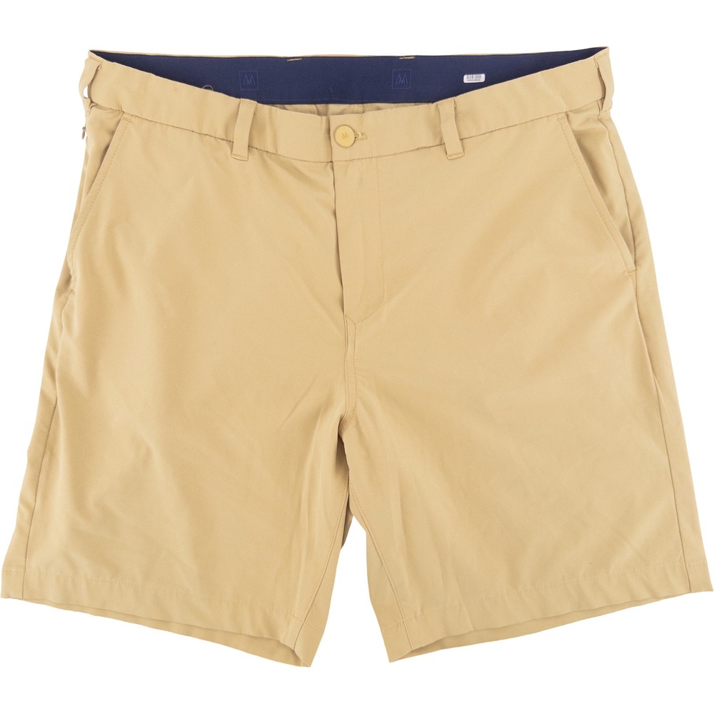 Mizzen+Main Mens 34 Helmsman Shorts Khaki Performance Stretch Golfcore Travel